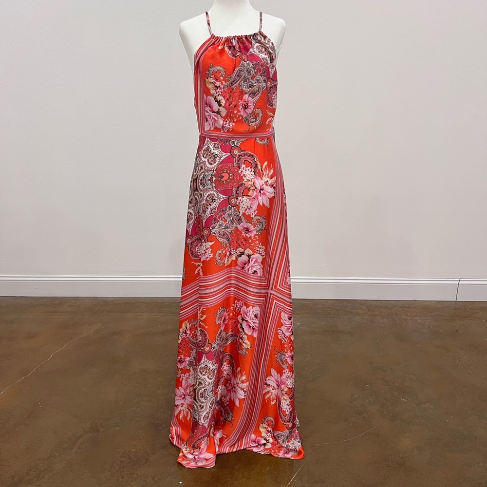 Lulu's Vibrant Floral Maxi Dress - Red and Pink